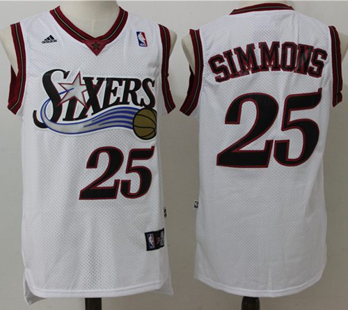 Ben Simmons Philadelphia 76ers white Throwback jersey