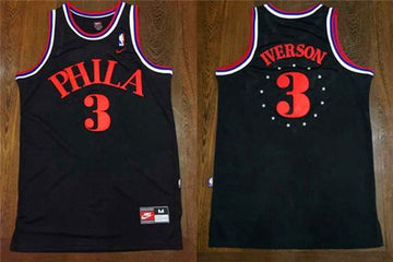 Allen Iverson Philadelphia 76ers black Throwback jersey