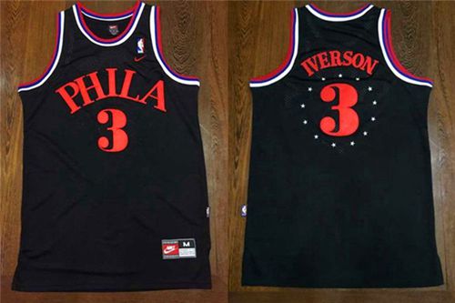 Allen Iverson Philadelphia 76ers black Throwback jersey