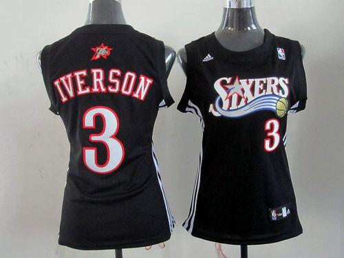 Allen Iverson Philadelphia 76ers black Alternate jersey