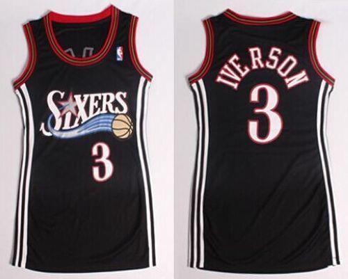 Allen Iverson Philadelphia 76ers black jersey