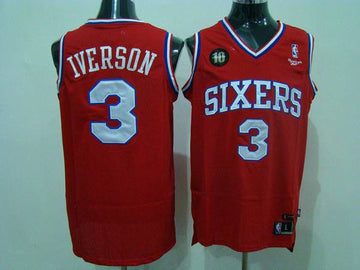 Allen Iverson Philadelphia 76ers red Throwback jersey