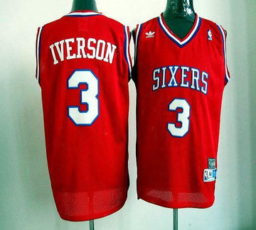 Allen Iverson Philadelphia 76ers red Throwback jersey