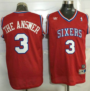 Allen Iverson Philadelphia 76ers red Throwback jersey