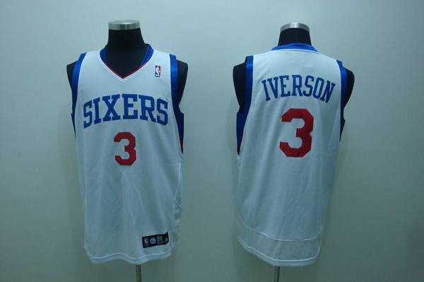 Allen Iverson Philadelphia 76ers white jersey