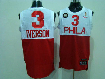 Allen Iverson Philadelphia 76ers white-red Throwback jersey