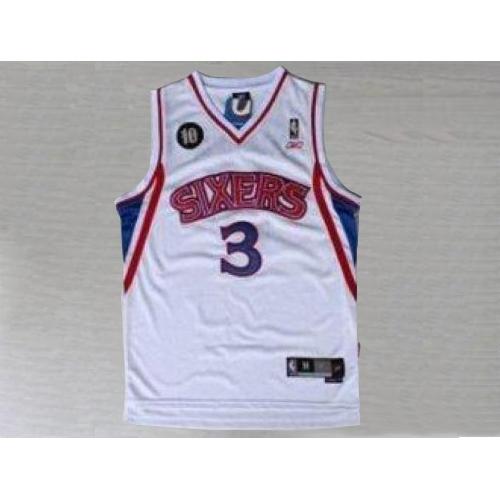 Allen Iverson Philadelphia 76ers white Throwback jersey