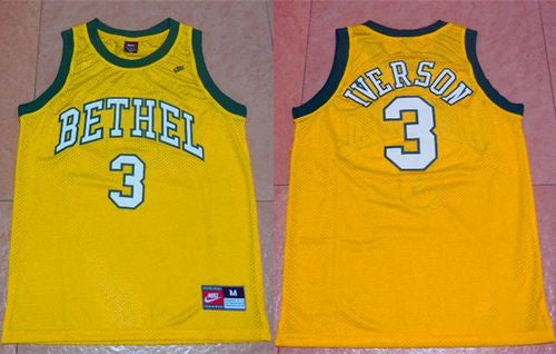 Allen Iverson Philadelphia 76ers yellow jersey