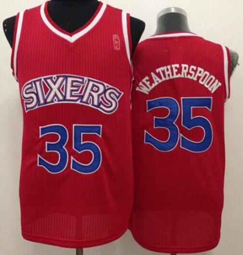 Clarence Weatherspoon Philadelphia 76ers red Throwback jersey