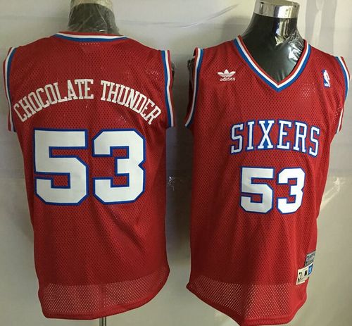 Darryl Dawkins Philadelphia 76ers red Throwback jersey