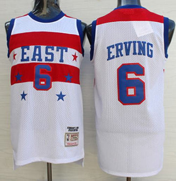 Julius Erving Philadelphia 76ers white jersey