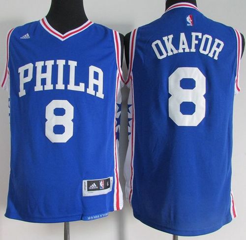 Jahlil Okafor Philadelphia 76ers blue jersey