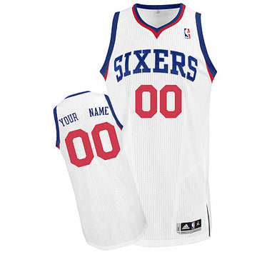 Custom Philadelphia 76ers white Authentic jersey