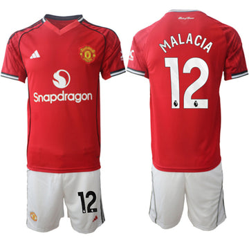 Tyrell Malacia Manchester United red Home jersey