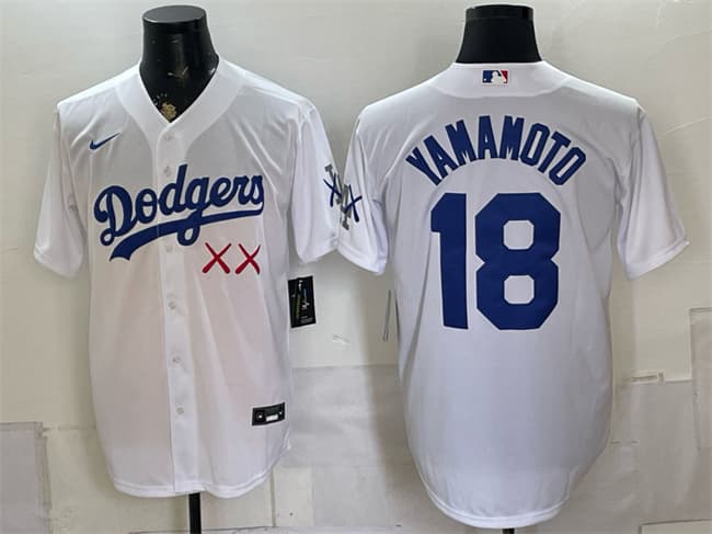Yoshinobu Yamamoto Los Angeles Dodgers white Vapor jersey