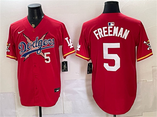 Freddie Freeman Los Angeles Dodgers red Vapor jersey