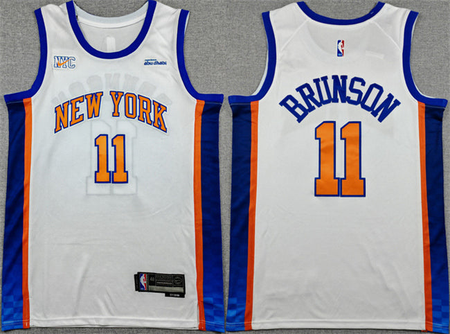 Jalen Brunson New York Knicks white City Edition jersey