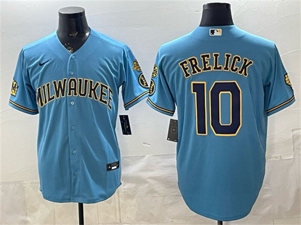 Sal Frelick Milwaukee Brewers blue Home jersey