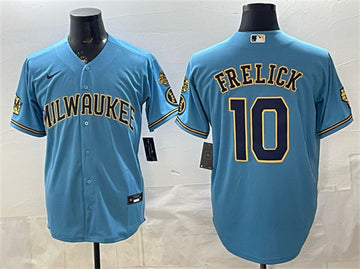 Sal Frelick Milwaukee Brewers blue Home jersey