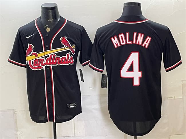 Yadier Molina St. Louis Cardinals black Fashion jersey