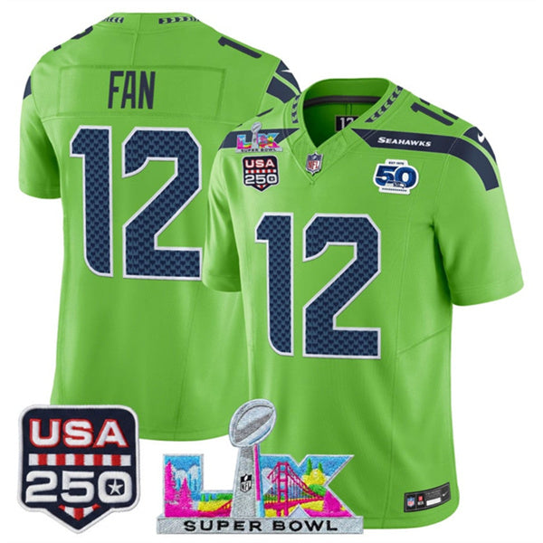Fan Seattle Seahawks green Vapor jersey