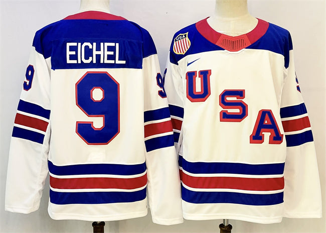 Jack Eichel Team USA Hockey white jersey