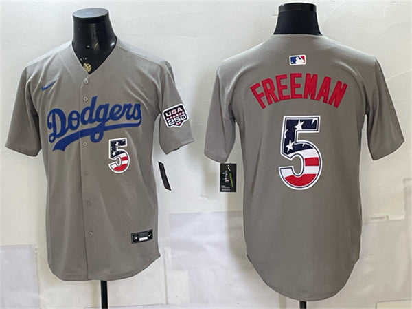 Freddie Freeman Los Angeles Dodgers gray Road jersey
