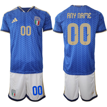 Custom Italy National Team blue Home jersey