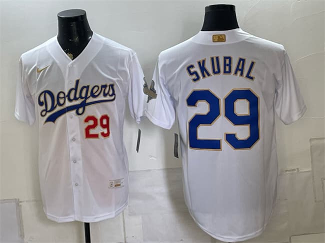 Tarik Skubal Los Angeles Dodgers white Gold Collection jersey