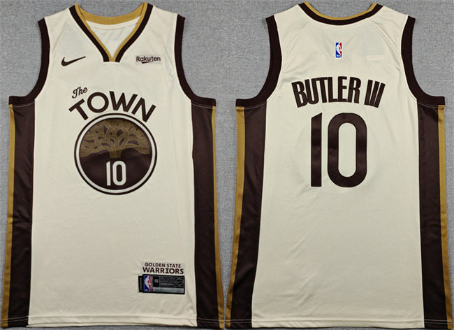 Jimmy Butler III Golden State Warriors tan City Edition jersey