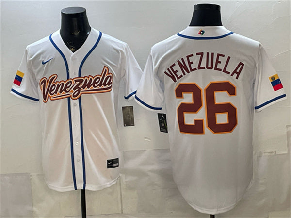 Venezuela Baseball white Classic jersey