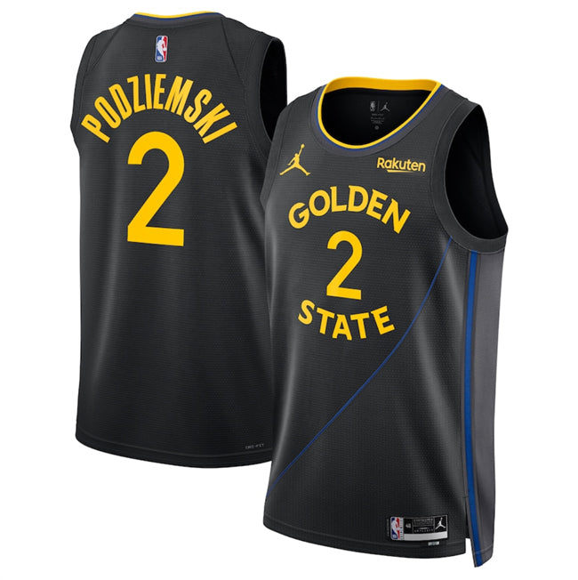Brandin Podziemski Golden State Warriors black jersey