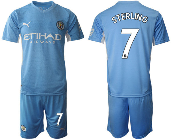 Raheem Sterling Manchester City blue Home jersey