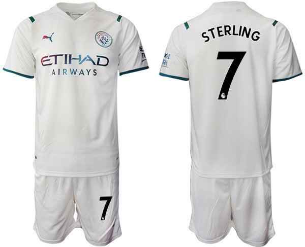 Raheem Sterling Manchester City white Away jersey