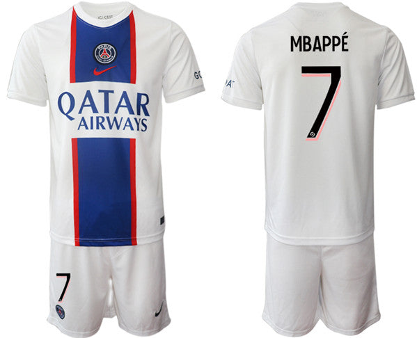 Mbappé Paris Saint-Germain white Away jersey