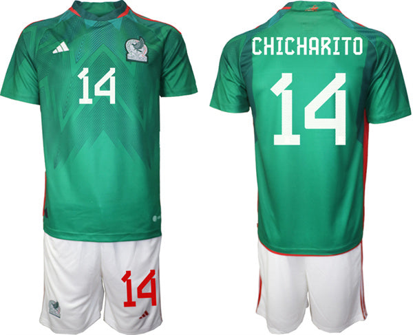 Chicharito Mexico National Team green Home jersey