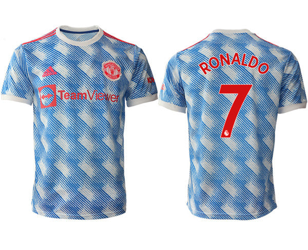 Cristiano Ronaldo Manchester United blue Away jersey