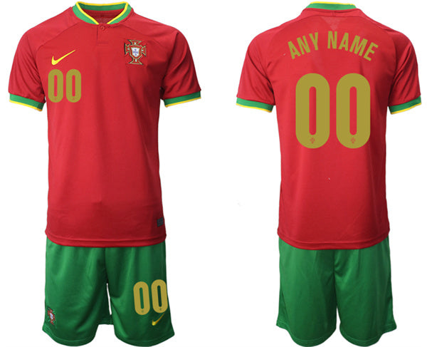 Custom Portugal National Team red Home jersey