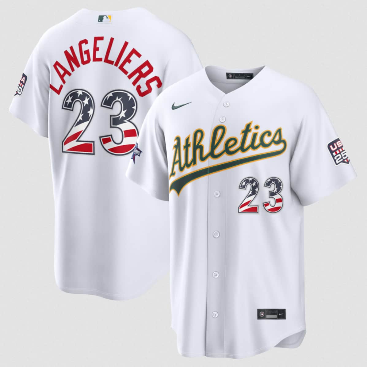 Shea Langeliers Oakland Athletics white All-Star jersey