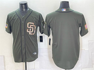 Custom San Diego Padres olive Camo jersey