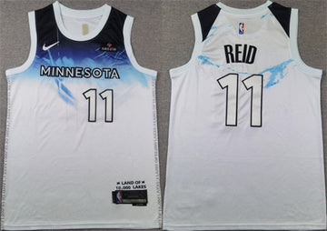 Naz Reid Minnesota Timberwolves white City Edition jersey