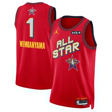 Victor Wembanyama NBA All-Star red jersey