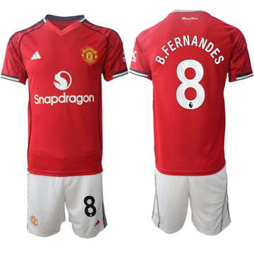 Bruno Fernandes Manchester United red Home jersey