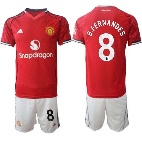 Bruno Fernandes Manchester United red Home jersey