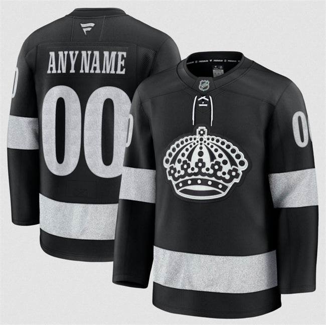 Custom Los Angeles Kings black Alternate jersey