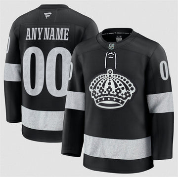 Custom Los Angeles Kings black Alternate jersey