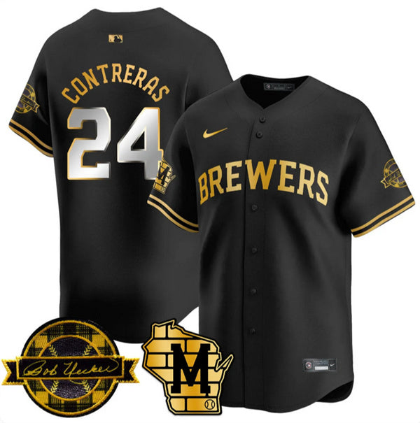 William Contreras Milwaukee Brewers black Limited jersey