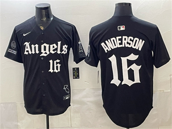 Garret Anderson Los Angeles Angels black Vapor jersey