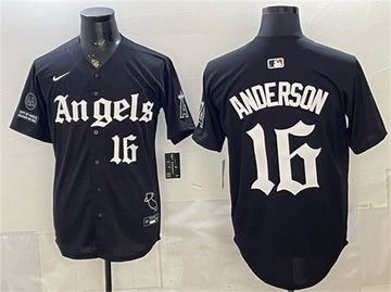Garret Anderson Los Angeles Angels black Vapor jersey