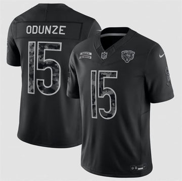 Rome Odunze Chicago Bears black Salute To Service jersey